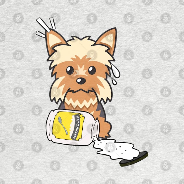 Naughty Yorkshire Terrier Spilled Mayonnaise by Pet Station